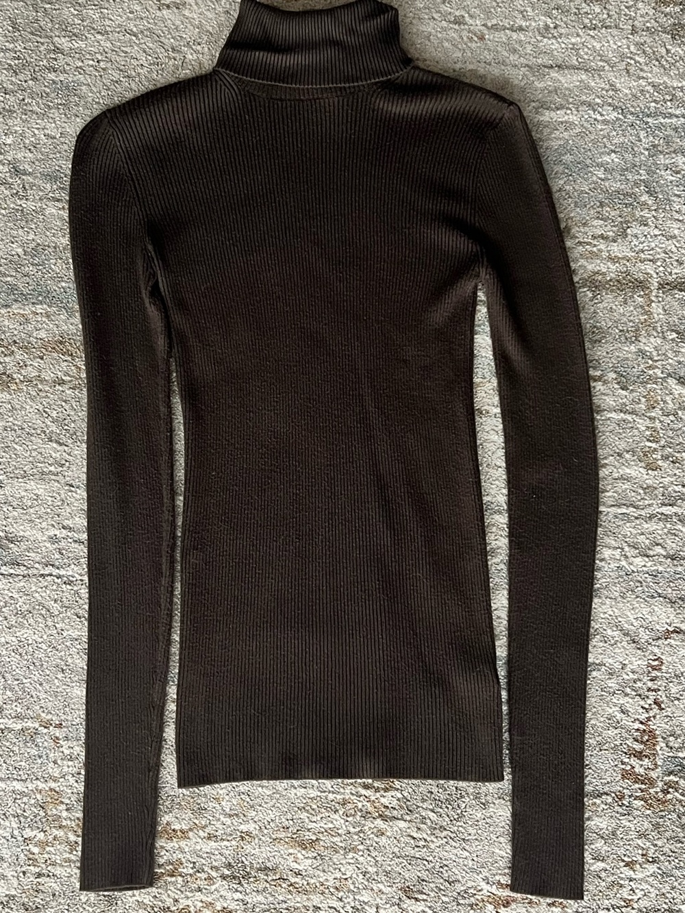 Express Olive Green Ribbed Turtleneck Long Sleeve Top